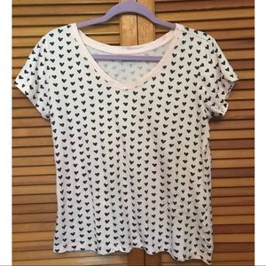 Joe Boxers Pale Pink Heart Pattern T-shirt Size XL